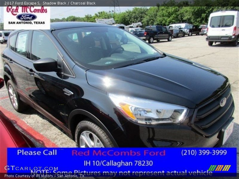 Shadow Black / Charcoal Black 2017 Ford Escape S