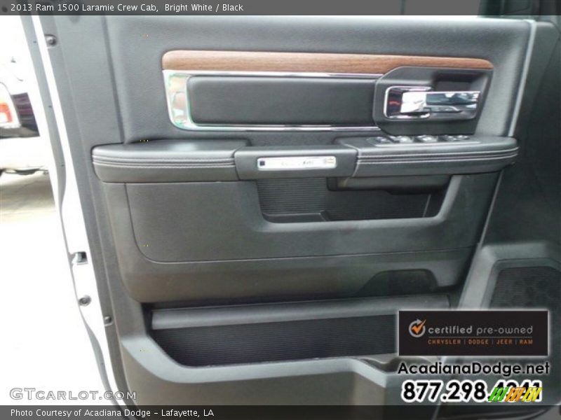 Bright White / Black 2013 Ram 1500 Laramie Crew Cab