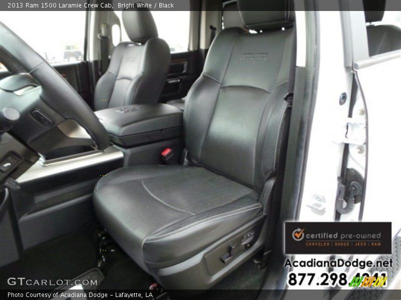 Bright White / Black 2013 Ram 1500 Laramie Crew Cab