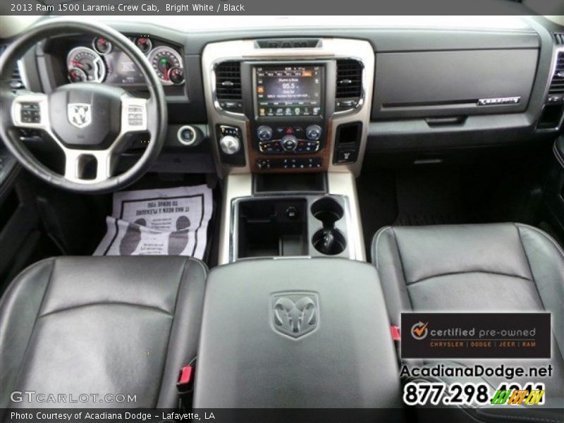 Bright White / Black 2013 Ram 1500 Laramie Crew Cab
