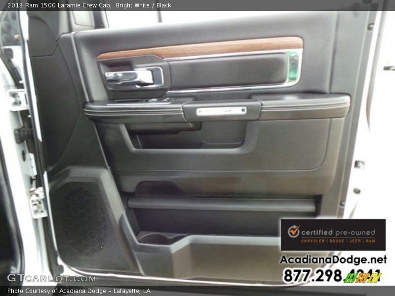 Bright White / Black 2013 Ram 1500 Laramie Crew Cab