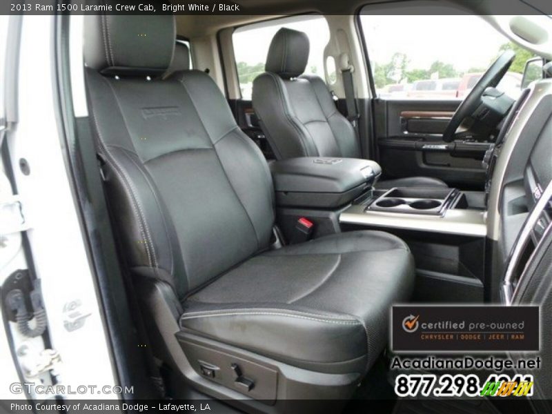 Bright White / Black 2013 Ram 1500 Laramie Crew Cab