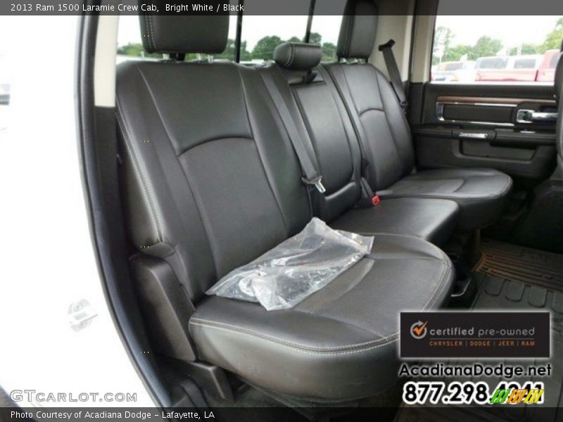 Bright White / Black 2013 Ram 1500 Laramie Crew Cab