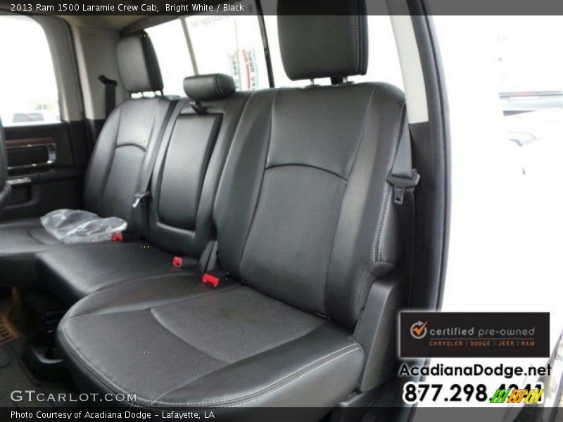 Bright White / Black 2013 Ram 1500 Laramie Crew Cab