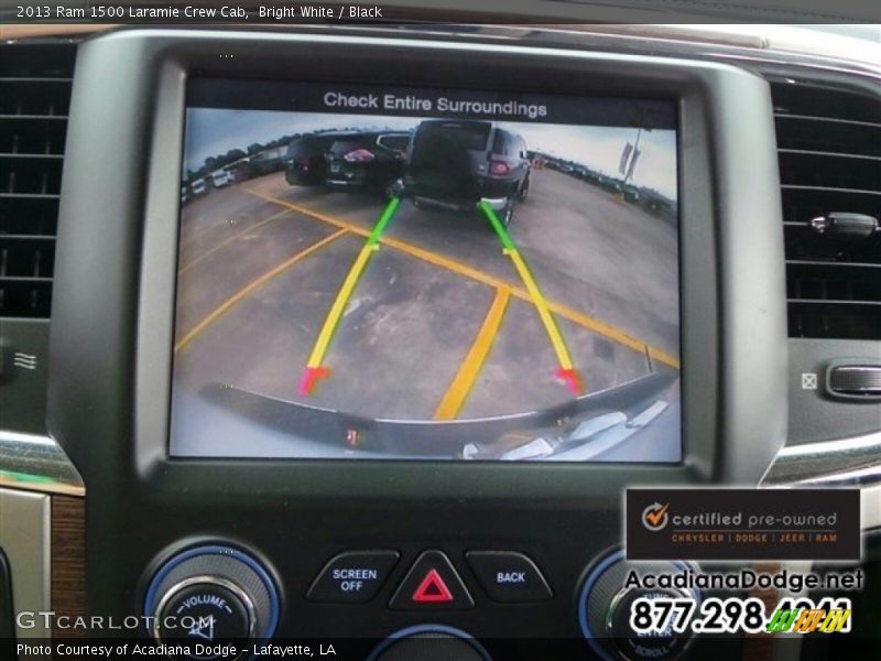 Bright White / Black 2013 Ram 1500 Laramie Crew Cab
