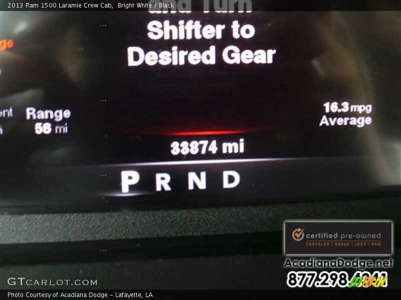 Bright White / Black 2013 Ram 1500 Laramie Crew Cab