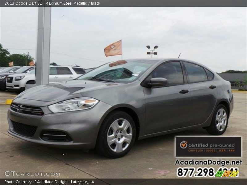 Maximum Steel Metallic / Black 2013 Dodge Dart SE