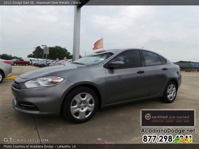 Maximum Steel Metallic / Black 2013 Dodge Dart SE