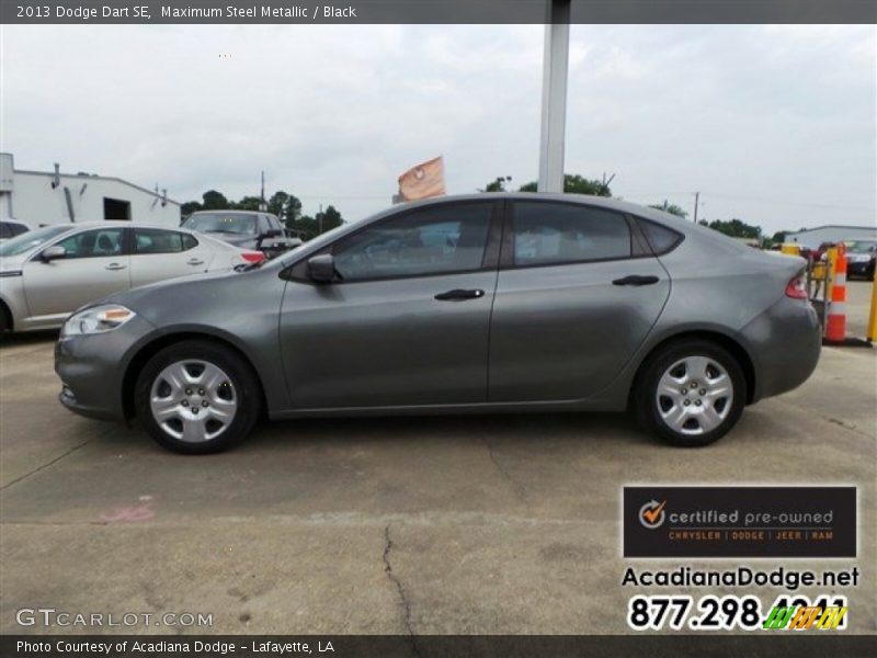Maximum Steel Metallic / Black 2013 Dodge Dart SE