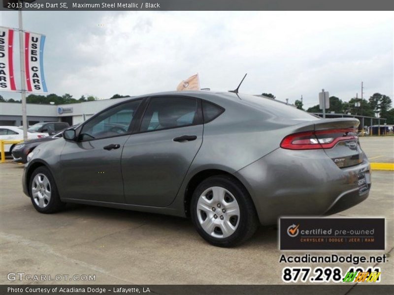 Maximum Steel Metallic / Black 2013 Dodge Dart SE