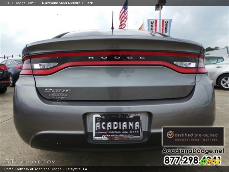 Maximum Steel Metallic / Black 2013 Dodge Dart SE