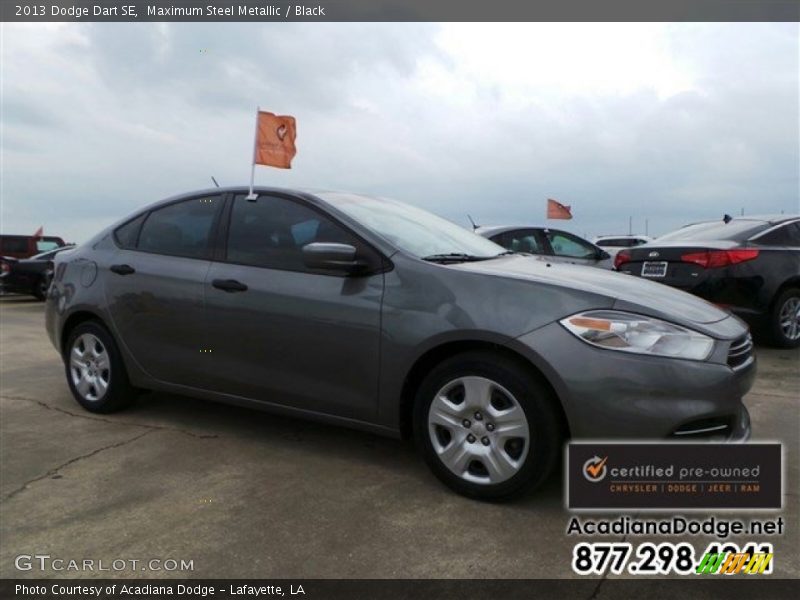 Maximum Steel Metallic / Black 2013 Dodge Dart SE