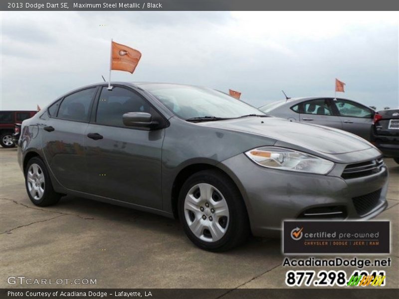 Maximum Steel Metallic / Black 2013 Dodge Dart SE
