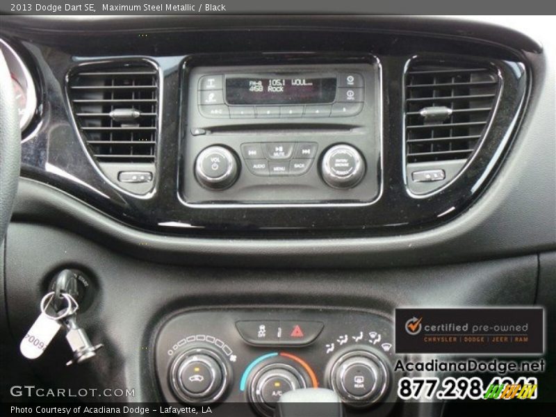 Maximum Steel Metallic / Black 2013 Dodge Dart SE