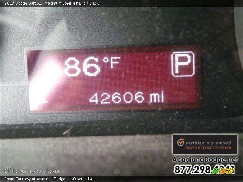 Maximum Steel Metallic / Black 2013 Dodge Dart SE