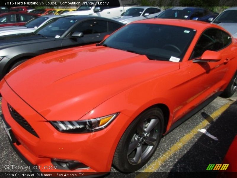 Competition Orange / Ebony 2016 Ford Mustang V6 Coupe