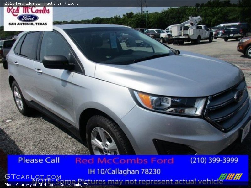 Ingot Silver / Ebony 2016 Ford Edge SE