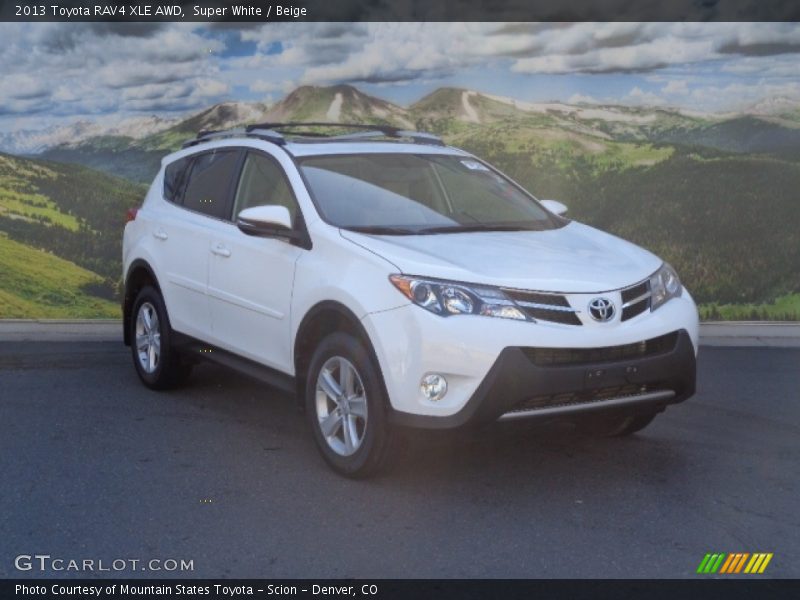 Super White / Beige 2013 Toyota RAV4 XLE AWD