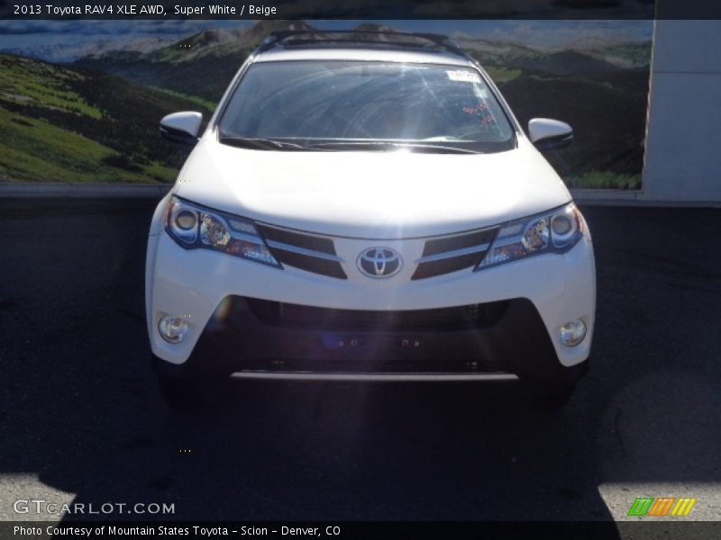 Super White / Beige 2013 Toyota RAV4 XLE AWD