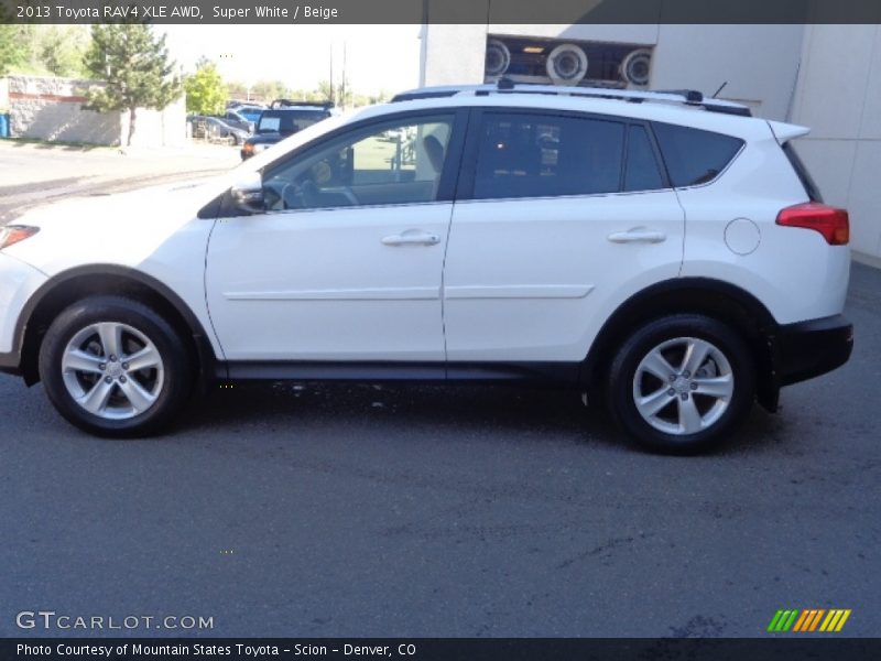 Super White / Beige 2013 Toyota RAV4 XLE AWD