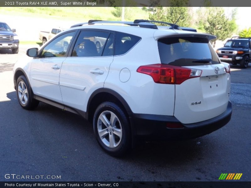 Super White / Beige 2013 Toyota RAV4 XLE AWD