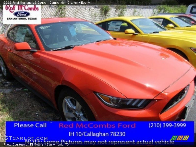 Competition Orange / Ebony 2016 Ford Mustang V6 Coupe