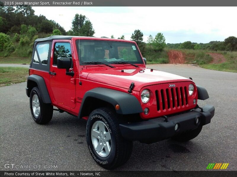 Firecracker Red / Black 2016 Jeep Wrangler Sport