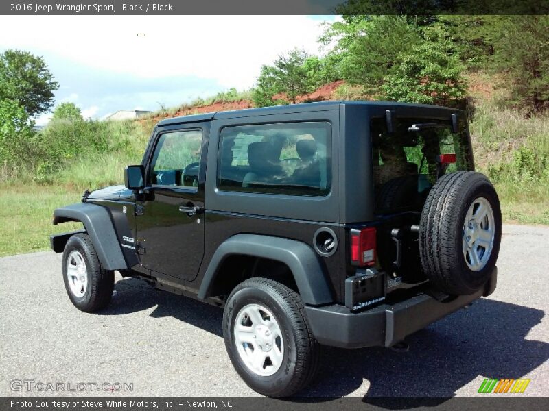 Black / Black 2016 Jeep Wrangler Sport
