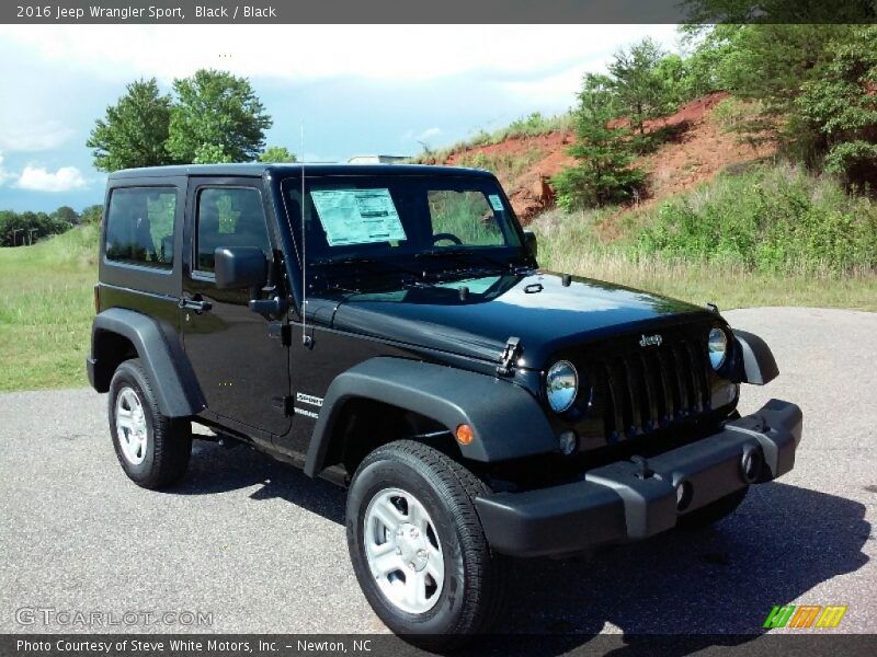 Black / Black 2016 Jeep Wrangler Sport