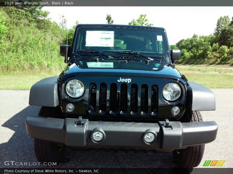 Black / Black 2016 Jeep Wrangler Sport