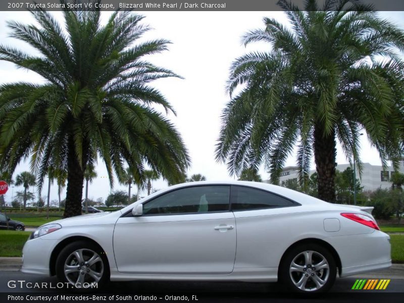 Blizzard White Pearl / Dark Charcoal 2007 Toyota Solara Sport V6 Coupe