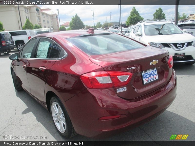 Siren Red Tintcoat / Jet Black 2016 Chevrolet Cruze LT Sedan