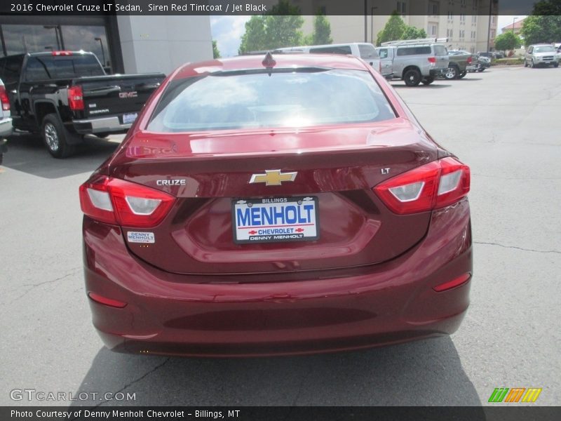 Siren Red Tintcoat / Jet Black 2016 Chevrolet Cruze LT Sedan