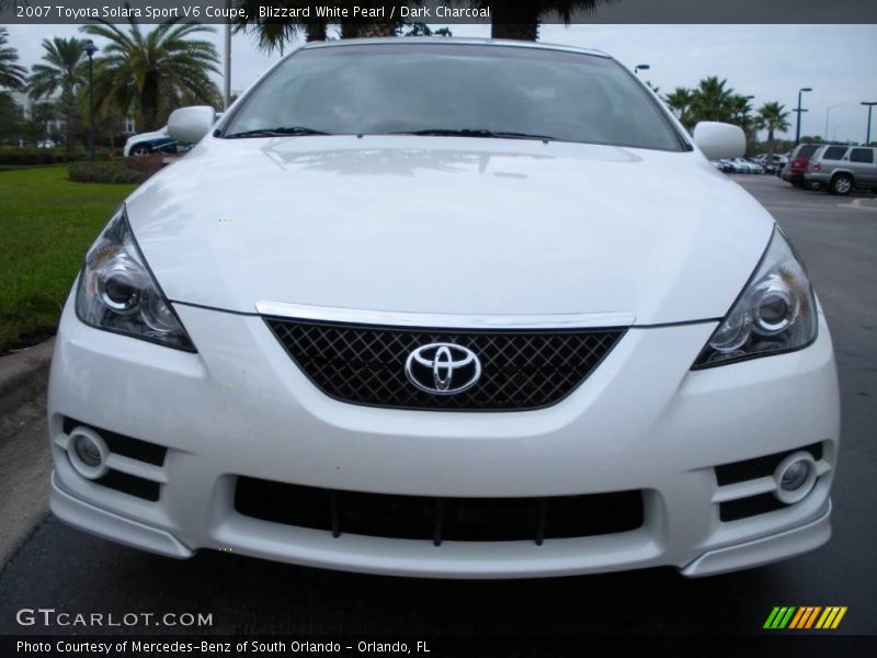 Blizzard White Pearl / Dark Charcoal 2007 Toyota Solara Sport V6 Coupe