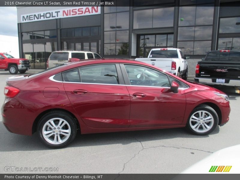 Siren Red Tintcoat / Jet Black 2016 Chevrolet Cruze LT Sedan