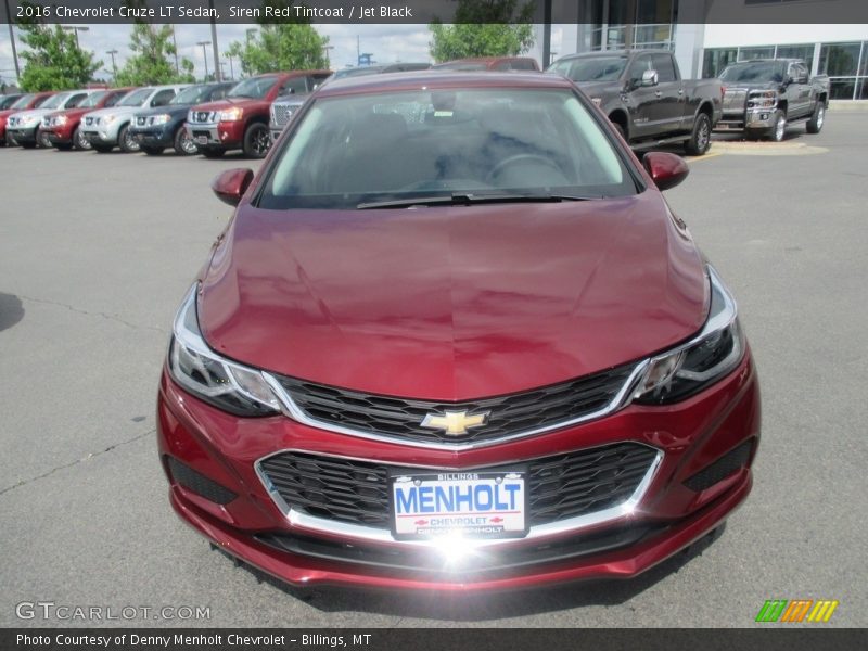 Siren Red Tintcoat / Jet Black 2016 Chevrolet Cruze LT Sedan