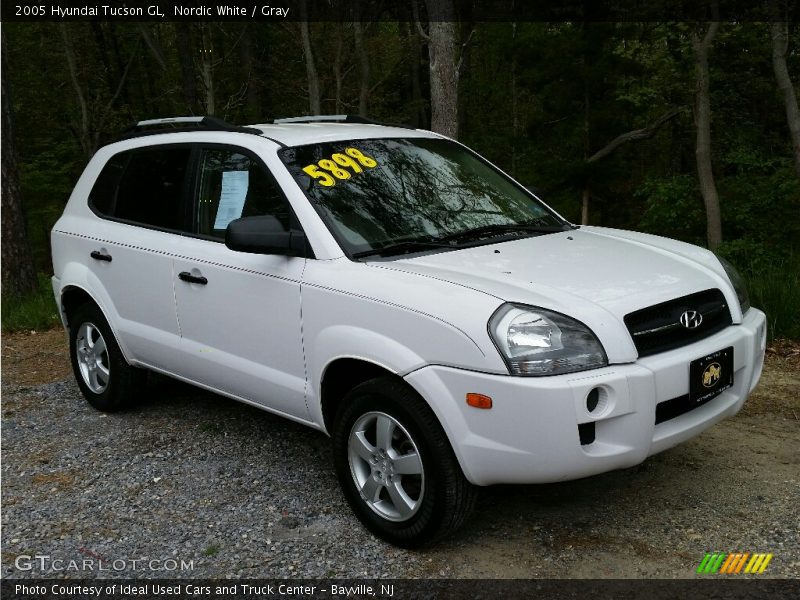 Nordic White / Gray 2005 Hyundai Tucson GL
