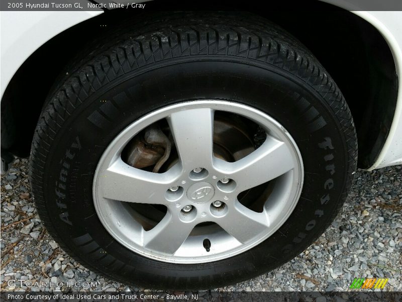 Nordic White / Gray 2005 Hyundai Tucson GL
