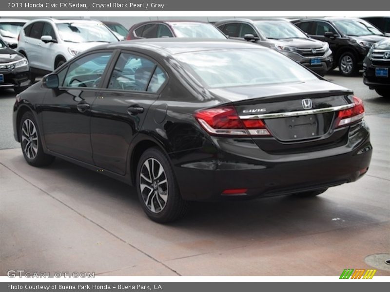 Crystal Black Pearl / Gray 2013 Honda Civic EX Sedan