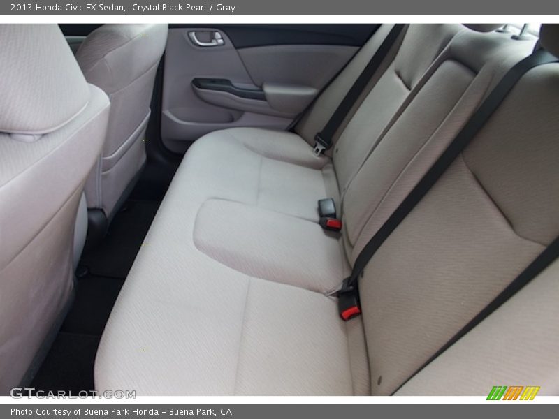 Crystal Black Pearl / Gray 2013 Honda Civic EX Sedan