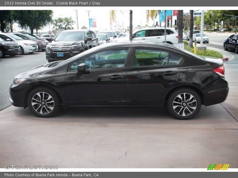 Crystal Black Pearl / Gray 2013 Honda Civic EX Sedan