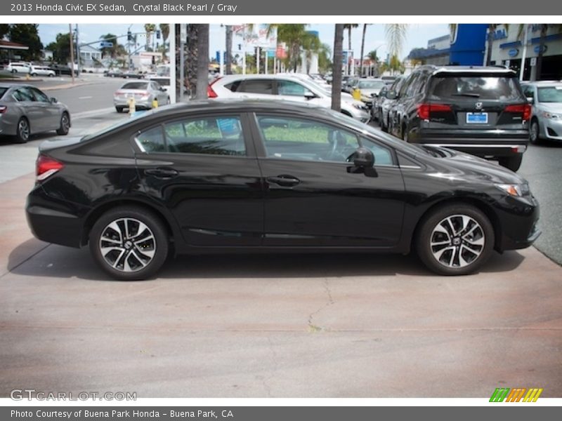 Crystal Black Pearl / Gray 2013 Honda Civic EX Sedan