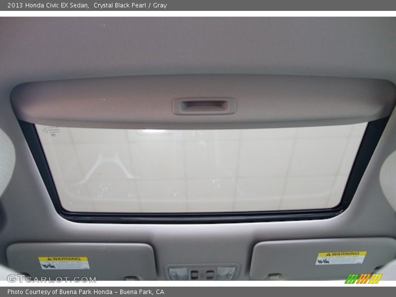 Crystal Black Pearl / Gray 2013 Honda Civic EX Sedan