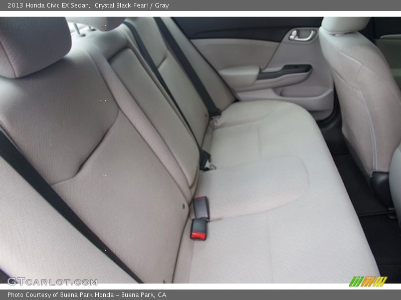 Crystal Black Pearl / Gray 2013 Honda Civic EX Sedan