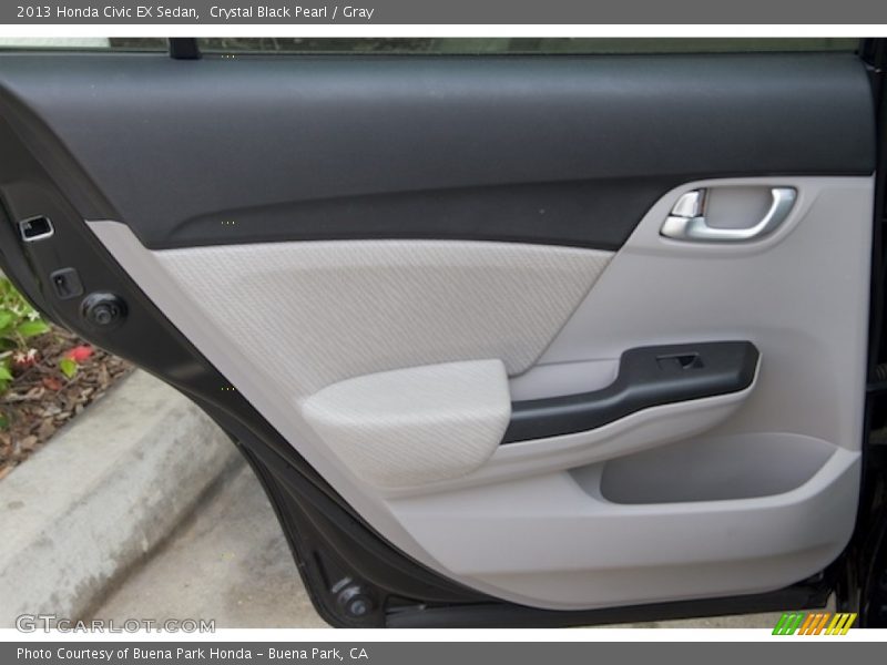 Crystal Black Pearl / Gray 2013 Honda Civic EX Sedan