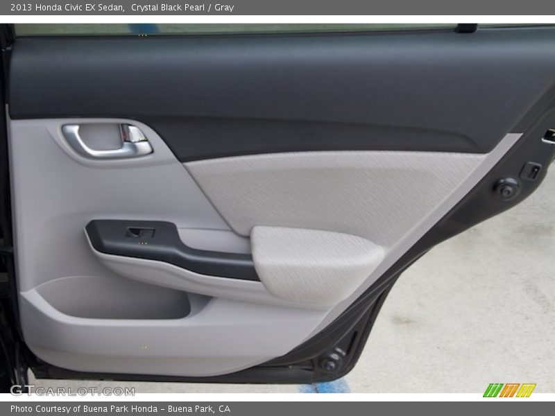 Crystal Black Pearl / Gray 2013 Honda Civic EX Sedan