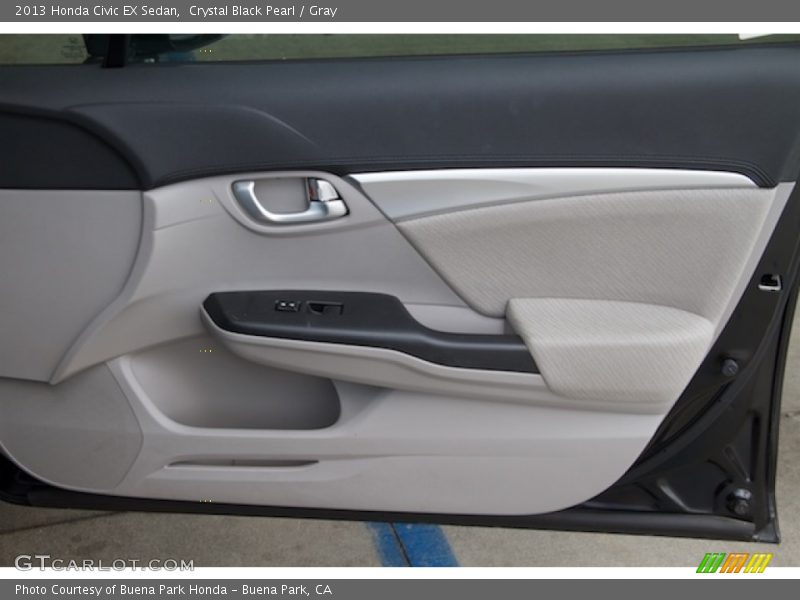 Crystal Black Pearl / Gray 2013 Honda Civic EX Sedan