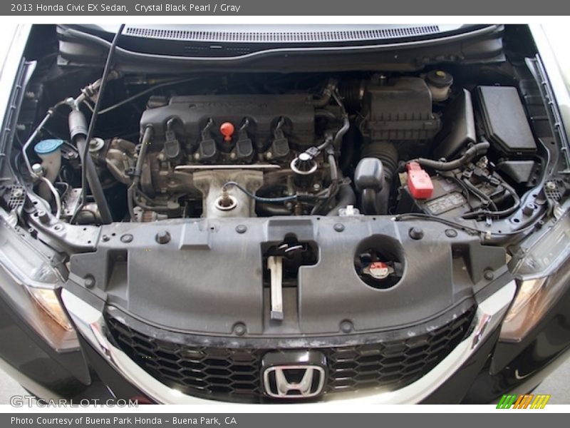 Crystal Black Pearl / Gray 2013 Honda Civic EX Sedan