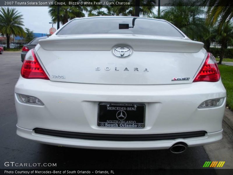 Blizzard White Pearl / Dark Charcoal 2007 Toyota Solara Sport V6 Coupe