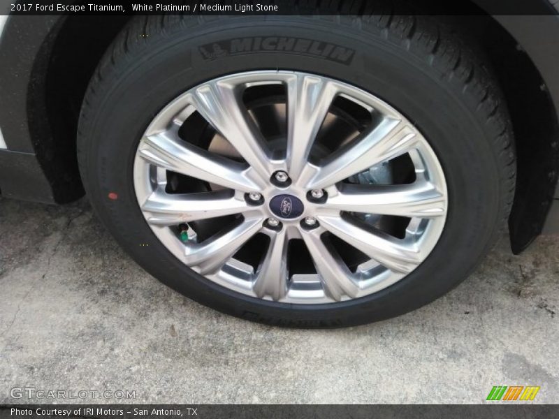 White Platinum / Medium Light Stone 2017 Ford Escape Titanium